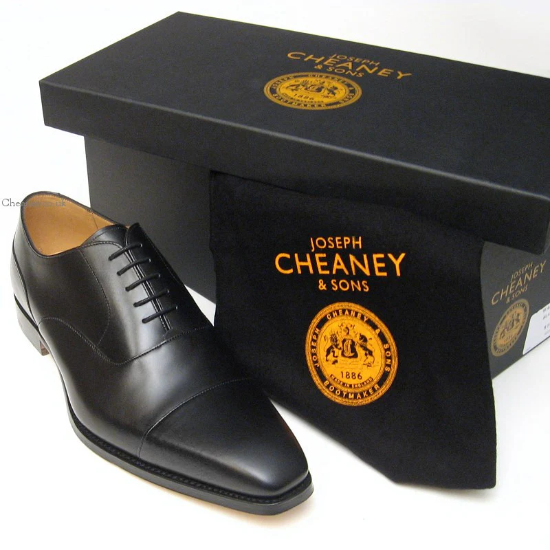 Cheaney Warwick in Black Calf Leather - Image 5